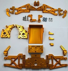 Dhawk Racing Aluminum Conversion Kit Gold For Team Associated RC10 World's Car  - Picture 1 of 1
