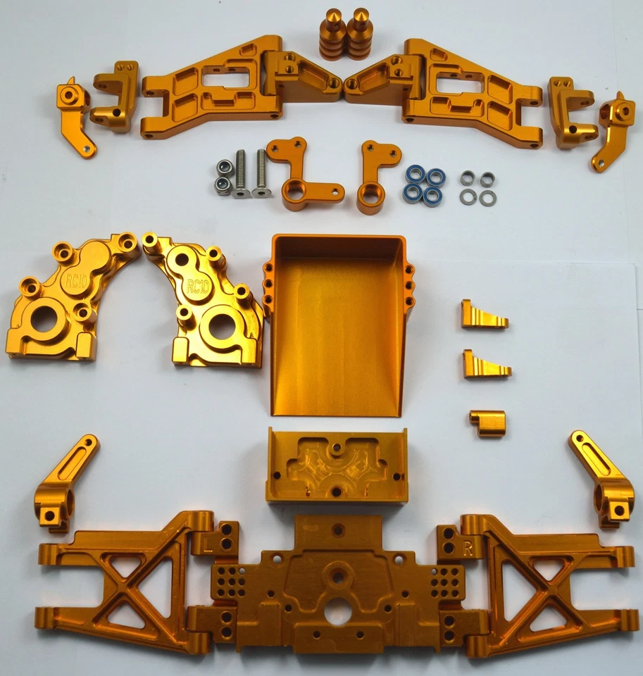 Dhawk Racing Aluminum Conversion Kit Gold For Team Associated RC10 World's Car  - Image 1 of 1