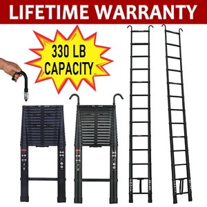 NEW Telescoping Ladder Tall 3.2-6.2m Ladder Folding Retractable Ladder & 2Hooks - Picture 1 of 17