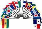 ENSEMBLE de drapeaux de bureau mondiaux Amérique centrale et du Sud - 20 drapeaux polyester 4"x6" 