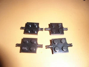 Lego 4x Platte 2x2 mit 2 Radhaltern Auto Achse 4600 67687 schwarz es1 - Bild 1 von 2