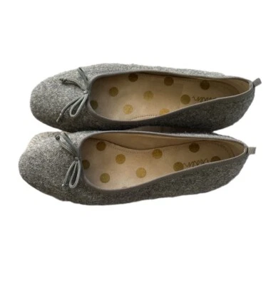 Boden Kitty Arco Ballet Planos Gamuza Suela Flexi Gris Lana Zapatos EU 37 US 6.5 Foto 1 de 4