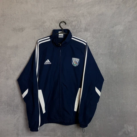 West Bromwich Albion Training Jacket With Zipped Adidas Polyester Mens Sz 42/44 Cover