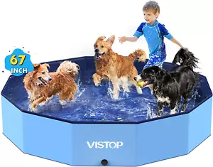 Medium Hard Plastic Shell Portable Swimming Pool for Dogs Cats ,Kids Pet Puppy - Picture 1 of 12
