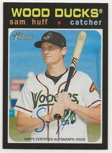SAM HUFF 2020 Heritage Minors Real One Autograph #ROA-SH Down East Wood Ducks - Picture 1 of 2