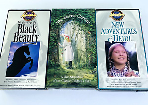 Family Movie Bundle VHS Lot Children Video Tape Heidi Secret Garden Black Beauty