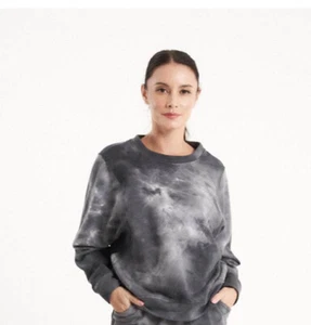 Salloos Tie die warm grau Lounge Top Sweatshirt 22 Trainingsanzug Oberteil Baumwolle 33£ - Bild 1 von 3