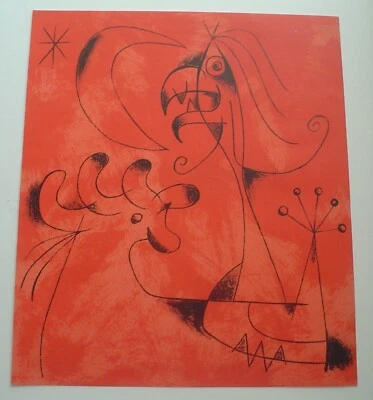 JOAN MIRO - Litografía original rara de "Joan Miró", Prevert & Dessaignes 1956 Foto 1 de 2