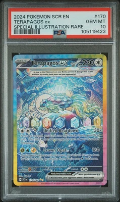 2024 Pokemon SCR EN-Stellar Crown Terapagos EX #170 SIR PSA 10 - Image 1 of 2