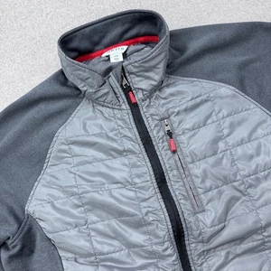 Orvis Mixed Media Full Zip Quilted Jacket Mens Large Charcoal Gray Puffer - Picture 1 of 12