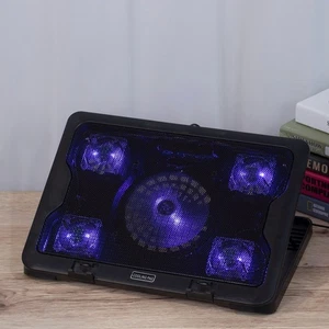 Laptop-Kühler Notebook-Kühlmatte USB-Kühler 5 Lüfter Computerständer Chill Mat - Afbeelding 1 van 12