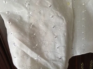 Brooks & Leigh Ladies Shirt Blouse Quality Broderie Anglaise White Cotton UK16 - Picture 1 of 6