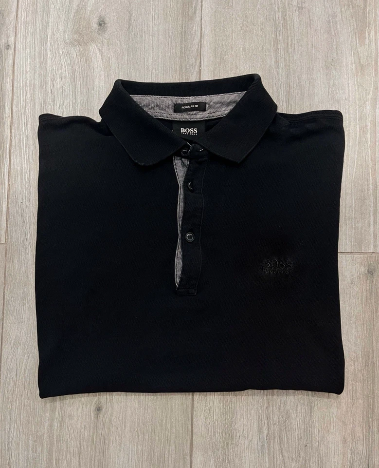 🖤 Polo Hugo Boss Vintage Negra Talla M | Retro 90s | Envío 24h 🚚 - Imagen 1 de 4