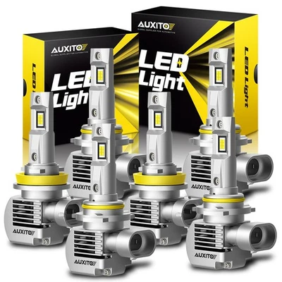 9005 9006 H11 LED Combo Headlight Low High Bulb Beam Fog Light Kit White 6000K - Image 1 of 4