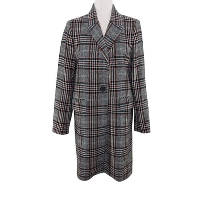 Abrigo Zara Mezcla Lana Tweed Cuadros M Pata de Gallo Patrimonio Moderno Estilo Academia Foto 1 de 4