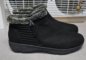 Easy Spirit Damen-Stiefeletten 8,5 M schwarz Veloursleder Kunstfell gefüttert Reißverschluss neu ohne Karton - Bild 1 von 15