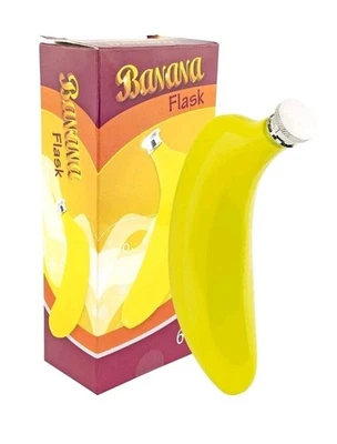 NUEVO THE BANANA FLASK 6 FL OZ ACERO INOXIDABLE SOPORTE PARA BEBIDAS NOVEDAD REGALO  Foto 1 de 4