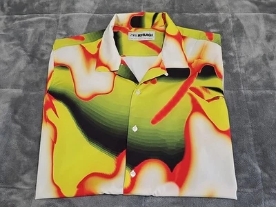 Zara X Rhuigi Tie Dye Colorful Abstract Camp Shirt SZ Medium  - Image 1 of 4
