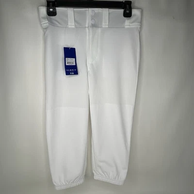 Mizuno Girls Prospect Softball Pants Youth Large Solid White NWT Elastic Cuff - Image 1 of 4