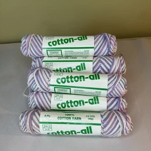 Menge 9 Vintage 100 % Baumwolle Garn Baumwolle - alle 2 Unzen Knäuel Mehrfarbig Lavendel - Bild 1 von 13