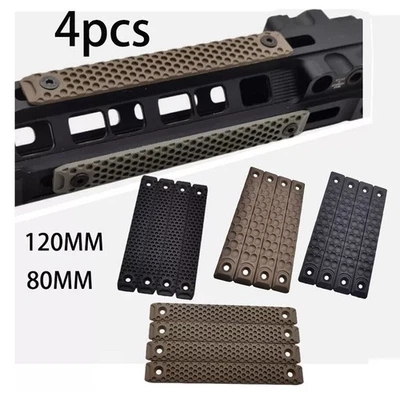 4Pcs Multi-Grain MLOK Rail Hand Protection M-lok Rail Cover Panel 80mm/120mm - Image 1 of 4
