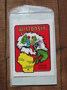 Vintage WISCONSIN StateTravel Souvenir Auto Decal Baxter - Picture 1 of 1