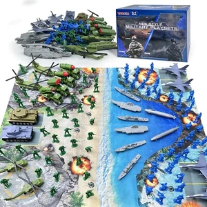 Army Men Playset - Large Set Including Army Men Action Figures, Battle Mat, A... - Picture 1 of 6