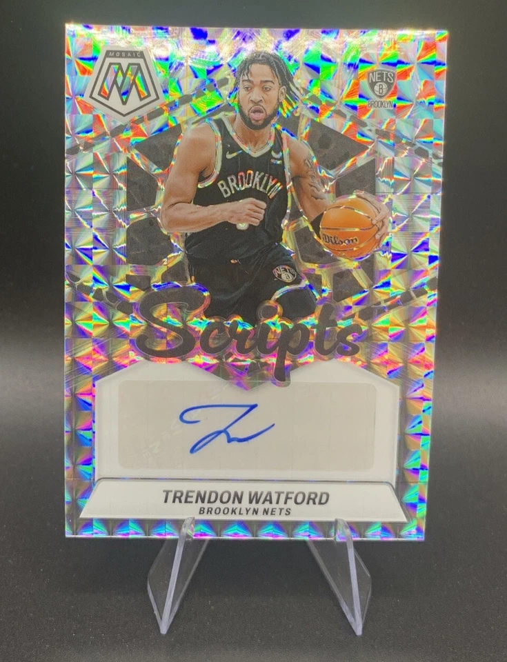 2023-24 Panini Mosaic Scripts Mosaic #MS-WAT Trendon Watford Auto - Image 1 of 3