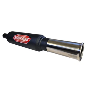 Genuine New Cherry Bomb Exhaust Back Box, Universal Fitment Round Tip Black - Afbeelding 1 van 4