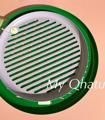 SET of 2 Ikea TESAMMANS Decorative Round Tray, Steel Green/Lilac, 10" and  12" - Image 1 of 4