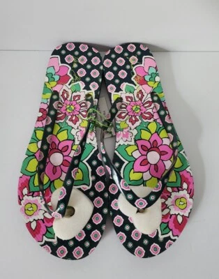 Vera Bradley Petal Paisley Shower Thong Sandals Slides Flip Flops Sz M 7-8 - Image 1 of 4