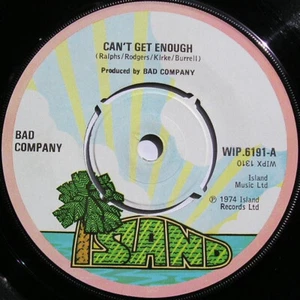 Bad Company - Can't Get Enough 7", Single Very Good Plus (VG+) - Picture 1 of 2