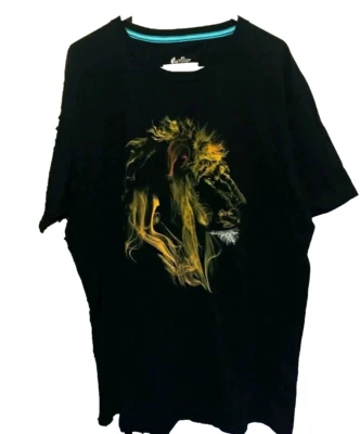 Threadless T-Shirt Lion Fumes Black Size Large Guys - Image 1 of 4