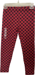 Polo Ralph Lauren Girls Holiday Leggings Pants Checkers Red Size M (8/10) - Picture 1 of 3