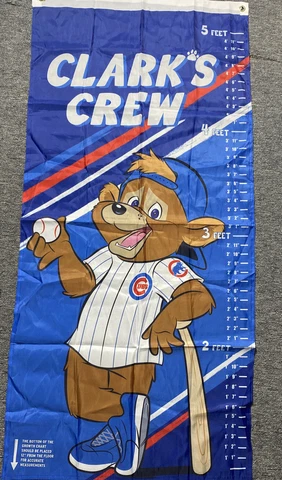Chicago Cubs Clark Mascot Hanging Growth Chart 5’ X 24” Kids Edition Cover