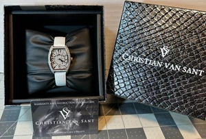Reloj de cuarzo Christian Van Sant CV4821W ELEGANTE esfera pavimentada de cristal blanco para damas - Imagen 1 de 24