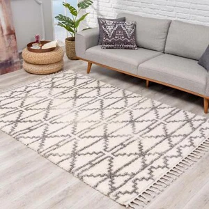 Teppich Pulpy - Ethno - Skandi-Stil -Fransen - Modern - Hochflor - Wohnzimmer - Bild 1 von 66