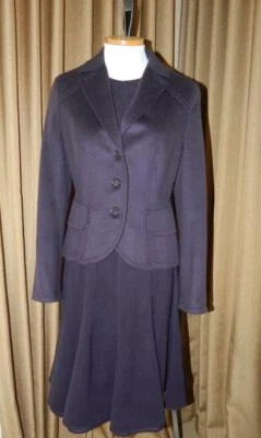 Akris Punto Dress & Blazer Aubergine Wool Angora Sleeveless Flared Dress 8 40 38 - Imagem 1 de 4