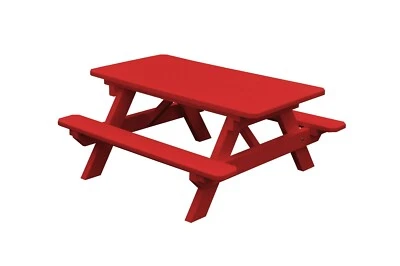 Mesa de picnic de polietileno hecha por A&L Furniture Co. para niños y niños pequeños Foto 1 de 4