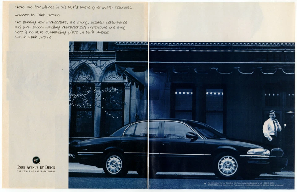 1997 BUICK Park Avenue Vintage Original 2 page Print AD - Black car photo sedan - Image 1 of 1