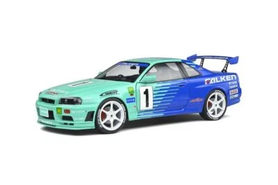 SOLIDO COMPETITION 1:18 AUTO NISSAN SKYLINE GT R (R34) JGTC 2001 FALKEN S1804304 - Immagine 1 di 4