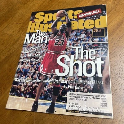 Sports Illustrated 1998 Michael Jordan "The Man The Shot" Chicago Bulls Foto 1 de 4