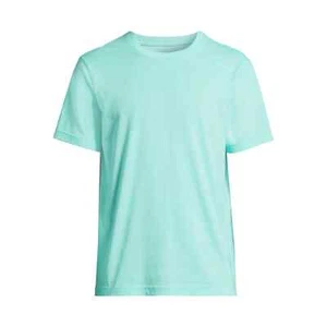 GEORGE Herren L Short Sleeve Crew Tee T-Shirt Wicking • Aqua Surf - Bild 1 von 6