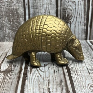 Solid Brass Walking Aardvark Paper Weight Figurine Patina Nature Anteater - Picture 1 of 8