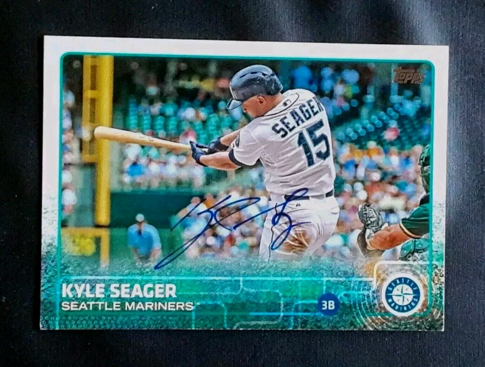 TARJETA DE BÉISBOL FIRMADA AUTOGRAFIADA POR KYLE SEAGER SEATTLE MARINERS SLUGGER  Foto 1 de 1