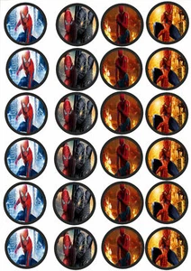 24 pluffins y cupcakes oblatos - fondant Spiderman C4 - Imagen 1 de 1