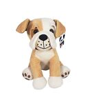 Peek A Boo Puppy Dog Plush Stuffed Animal Plastic Eyes Brown White 10"