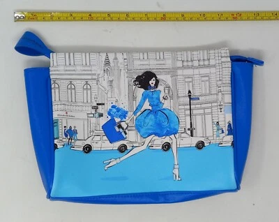 Bolso de viaje cosmético Elizabeth Arden New York NY 5th Ave City Scene azul Foto 1 de 4