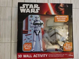 Storm Trooper Star Wars 3-D actividad de pared calcomanía de 3 pies y pegatinas de espuma 3D SELLADAS - Imagen 1 de 5