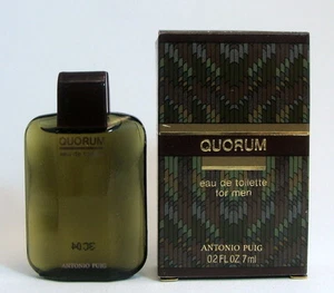 QUORUM EAU DE TOILETTE FOR MEN 7 ml. 0.20 fl.oz. mini perfume NEW IN BOX - Picture 1 of 4